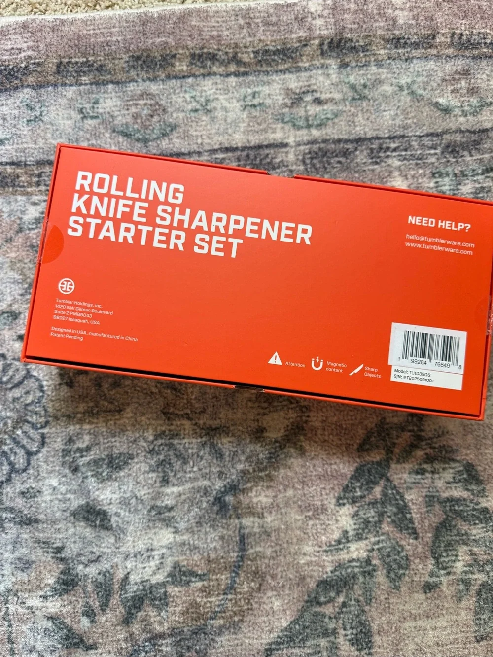 Tumbler Rolling Knife Sharpener Starter Set NIB